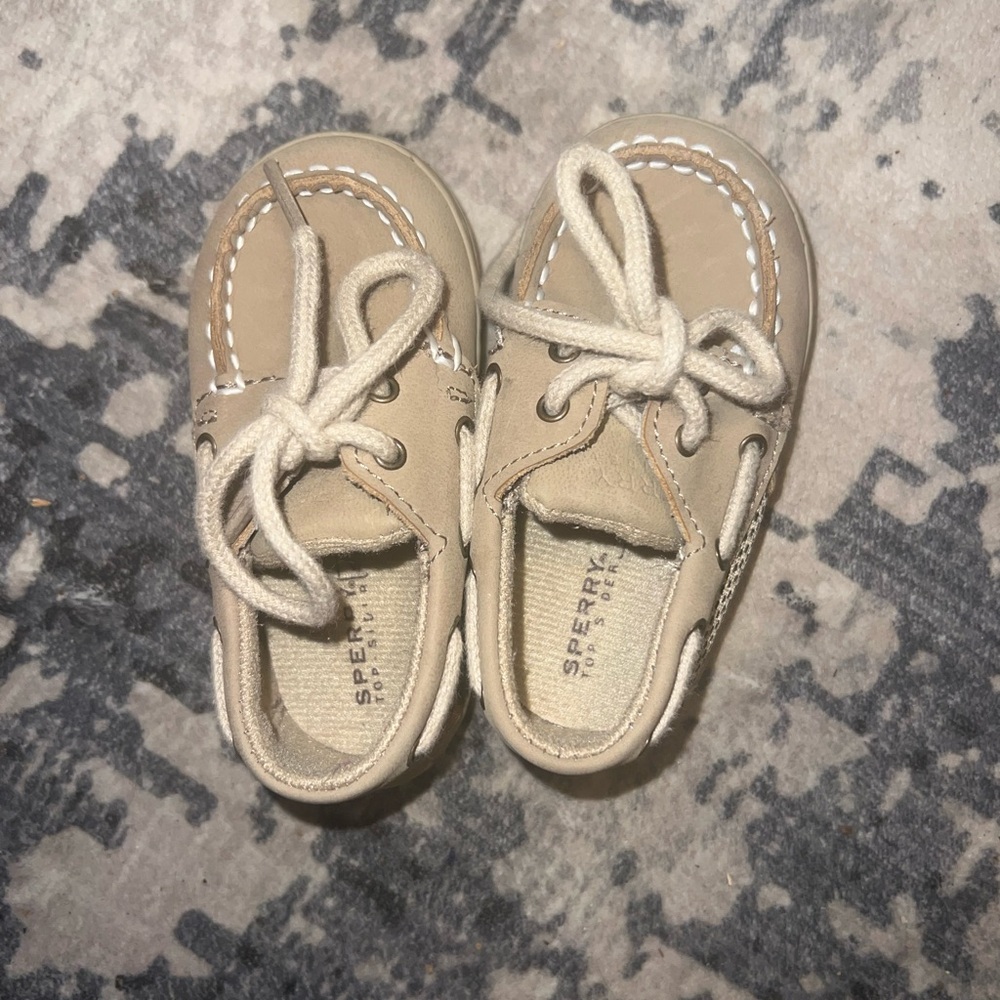 Sperry Beige Infant Boat Shoes